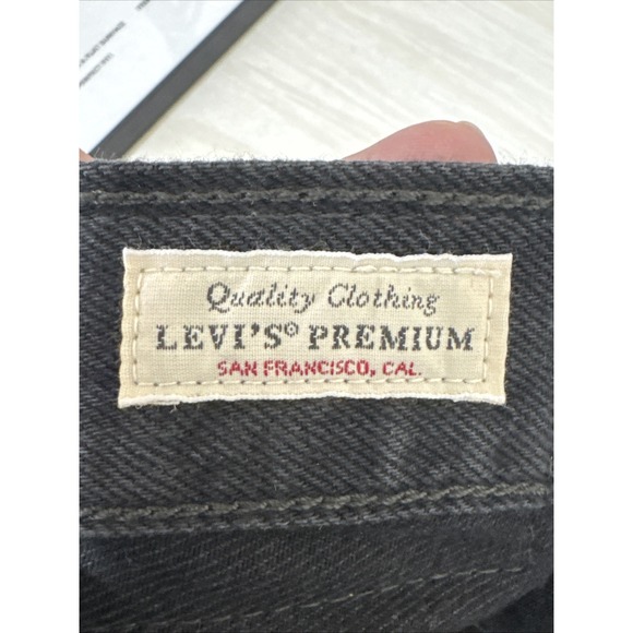 Levi's Women's 33 Baggy Dad Wide Leg Pleated Jeans Washed Black NWT - Picture 10 of 14